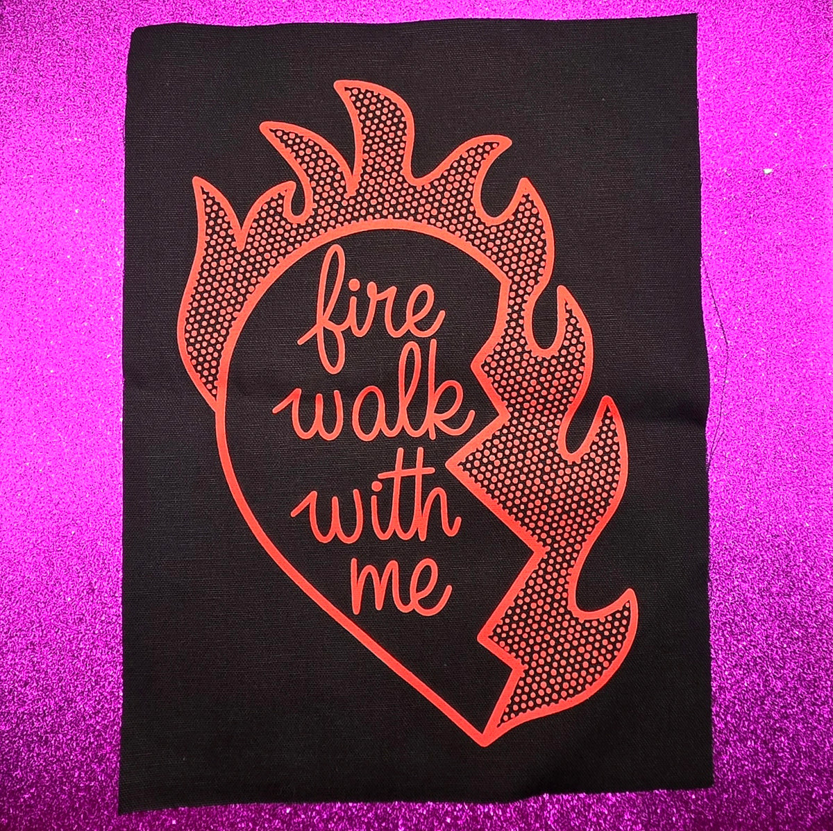 Fire Walk With Me Canvas Back Patch