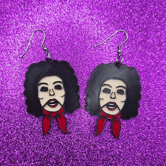 Tourist Trap Horror Movie Statement Earrings 3D Printed