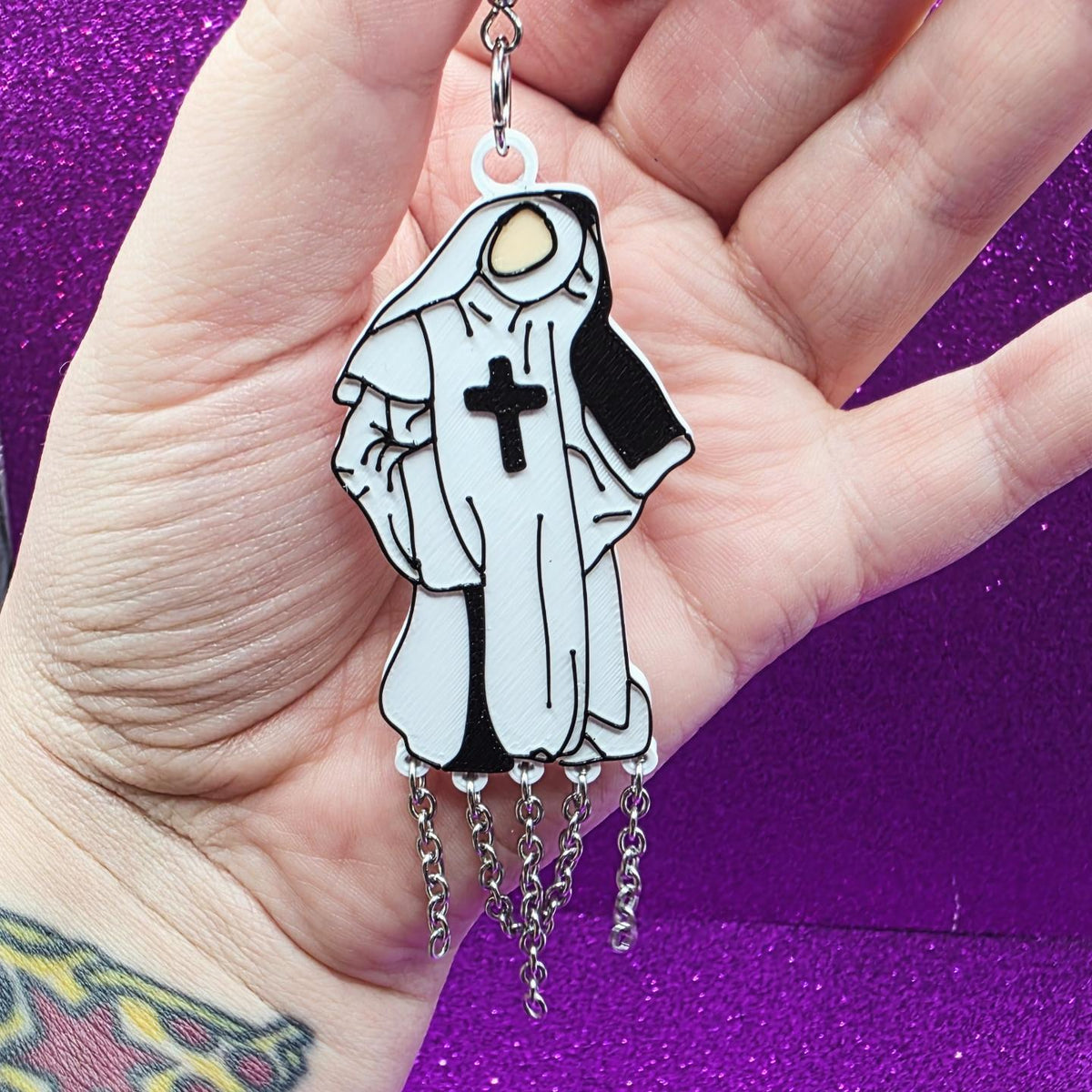 Devil Nun Movie Statement Earrings 3D Printed