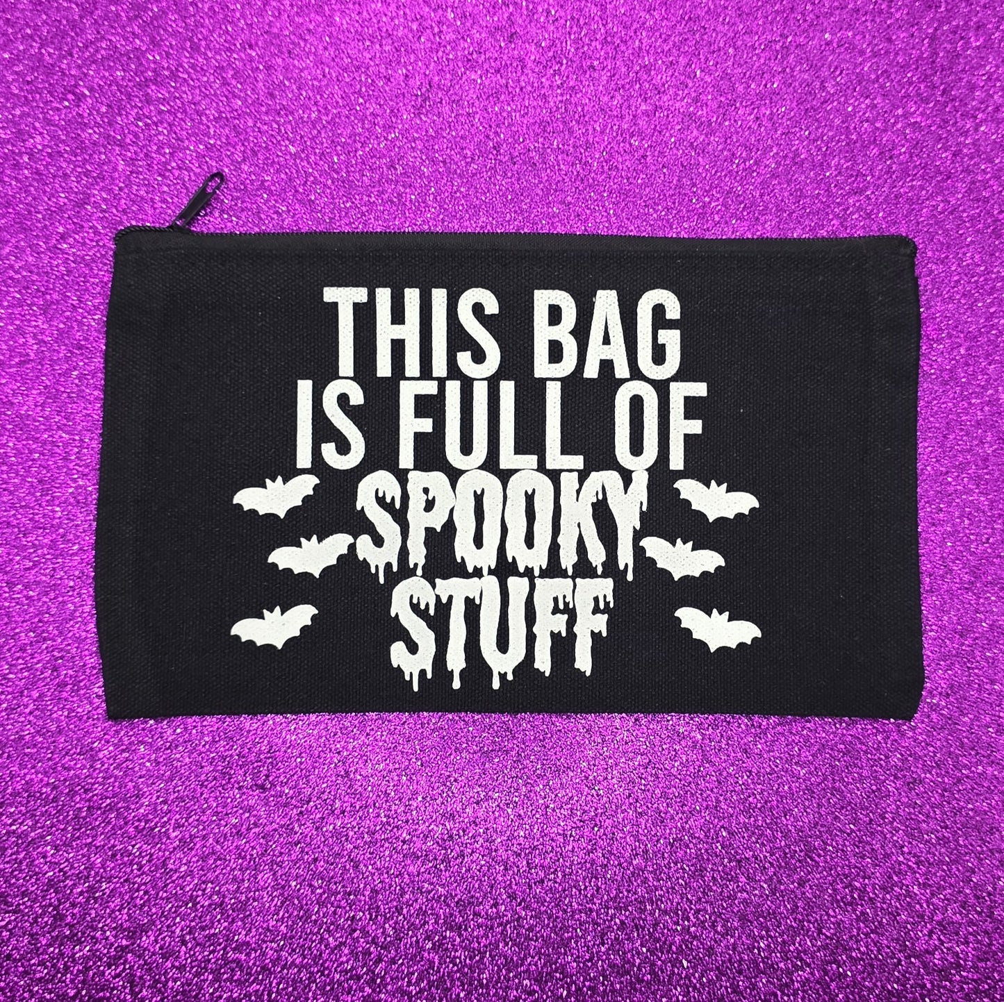 Spooky Stuff Zippered Pouch, Makeup Bag, Pencil Case 4.8"x8.4"