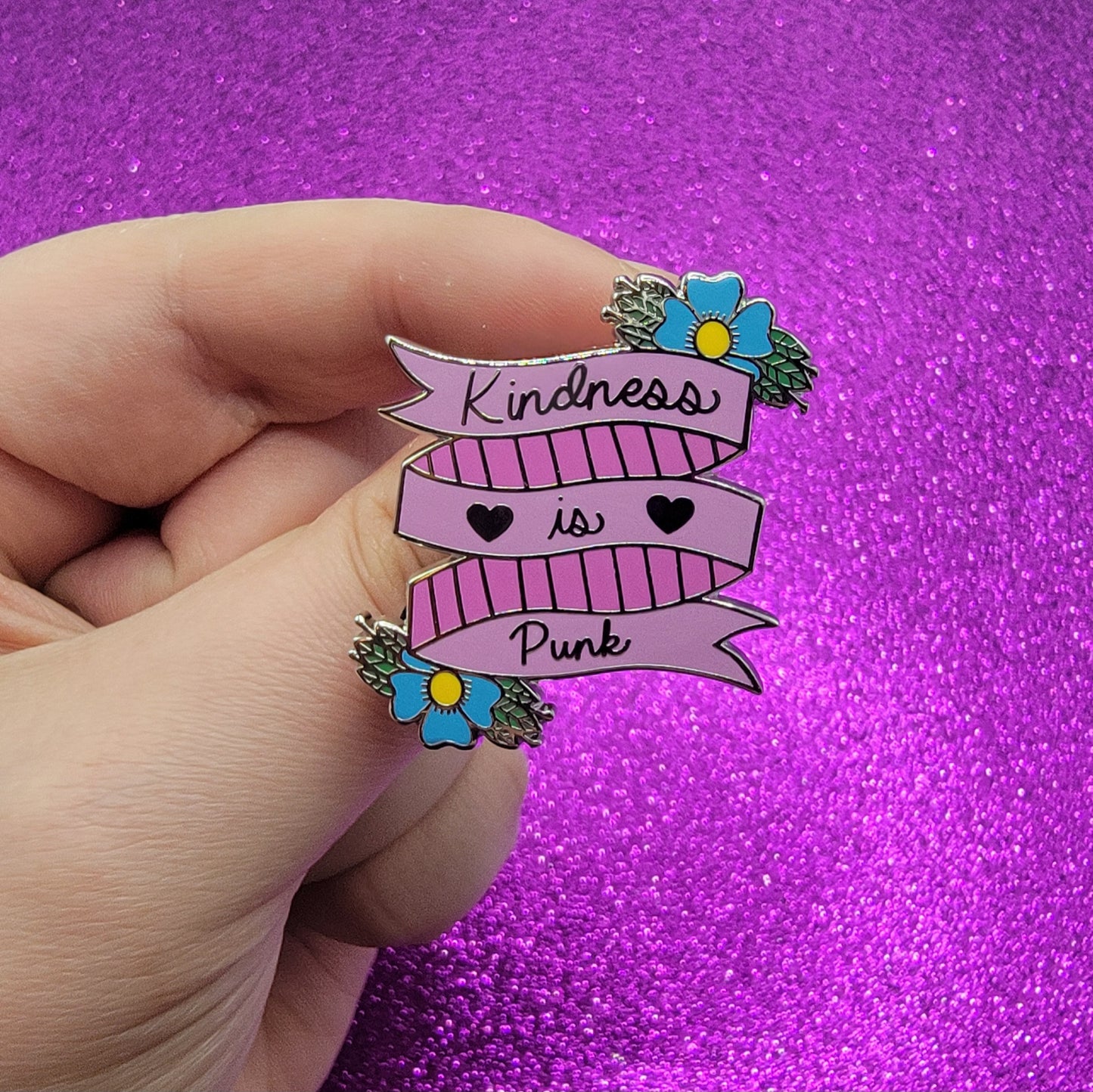 Kindness Is Punk Enamel Pin