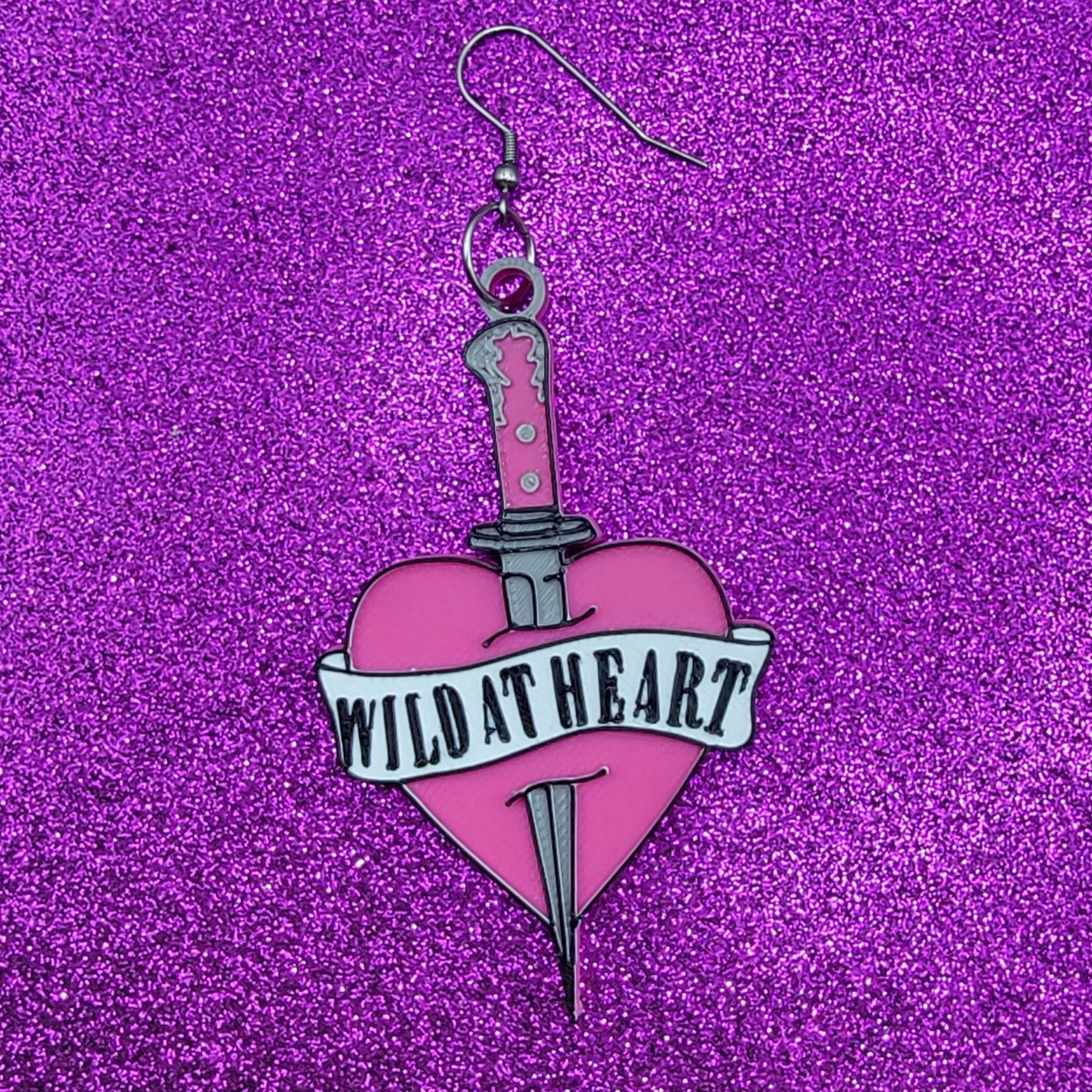 Wild At Heart Statement Earrings 3D Printed