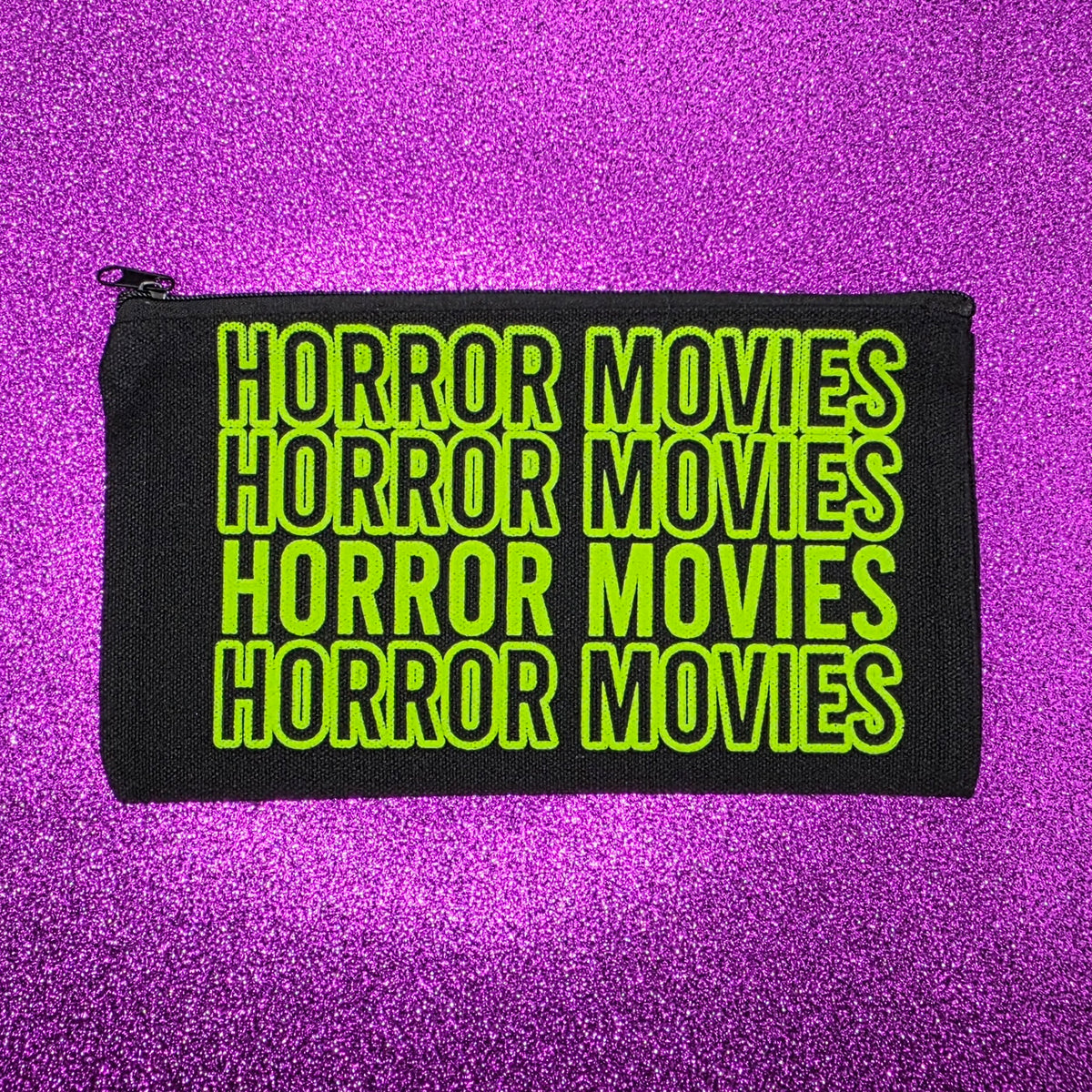 Horror Movies Zippered Pouch, Makeup Bag, Pencil Case 4.8"x8.4"