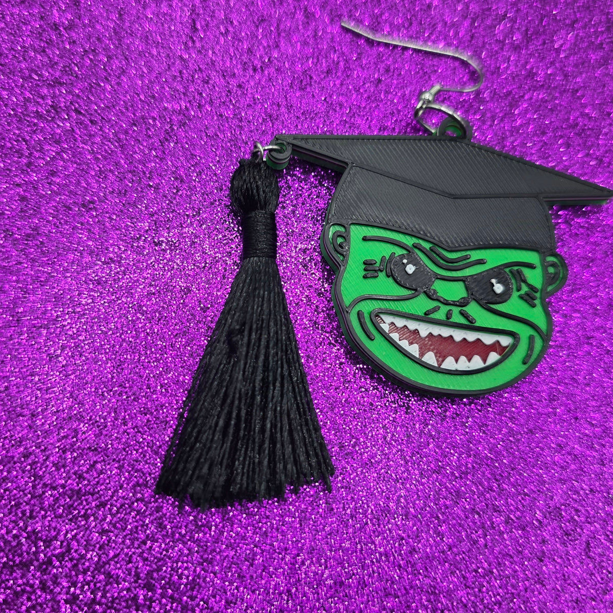 College Ghoulie Horror Movie Statement Earrings 3D Printed