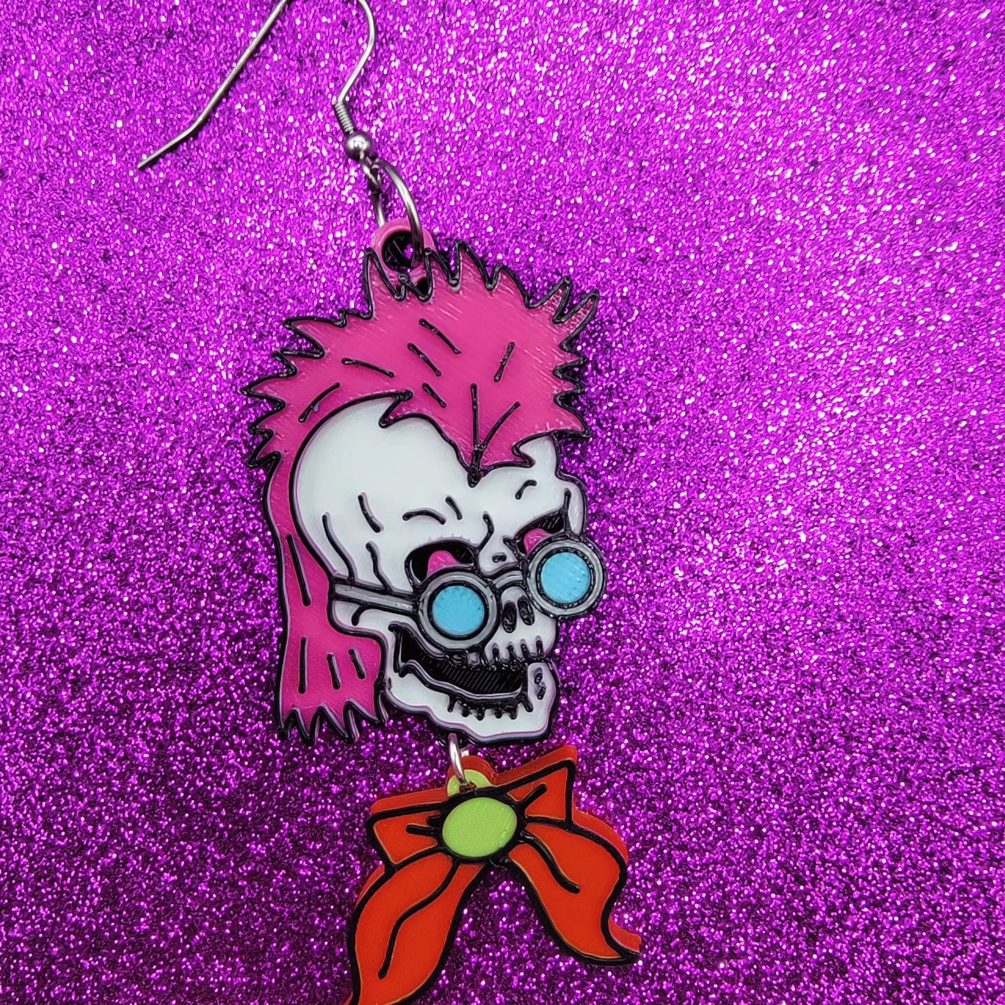 Reader Beware Statement Earrings 3D Printed