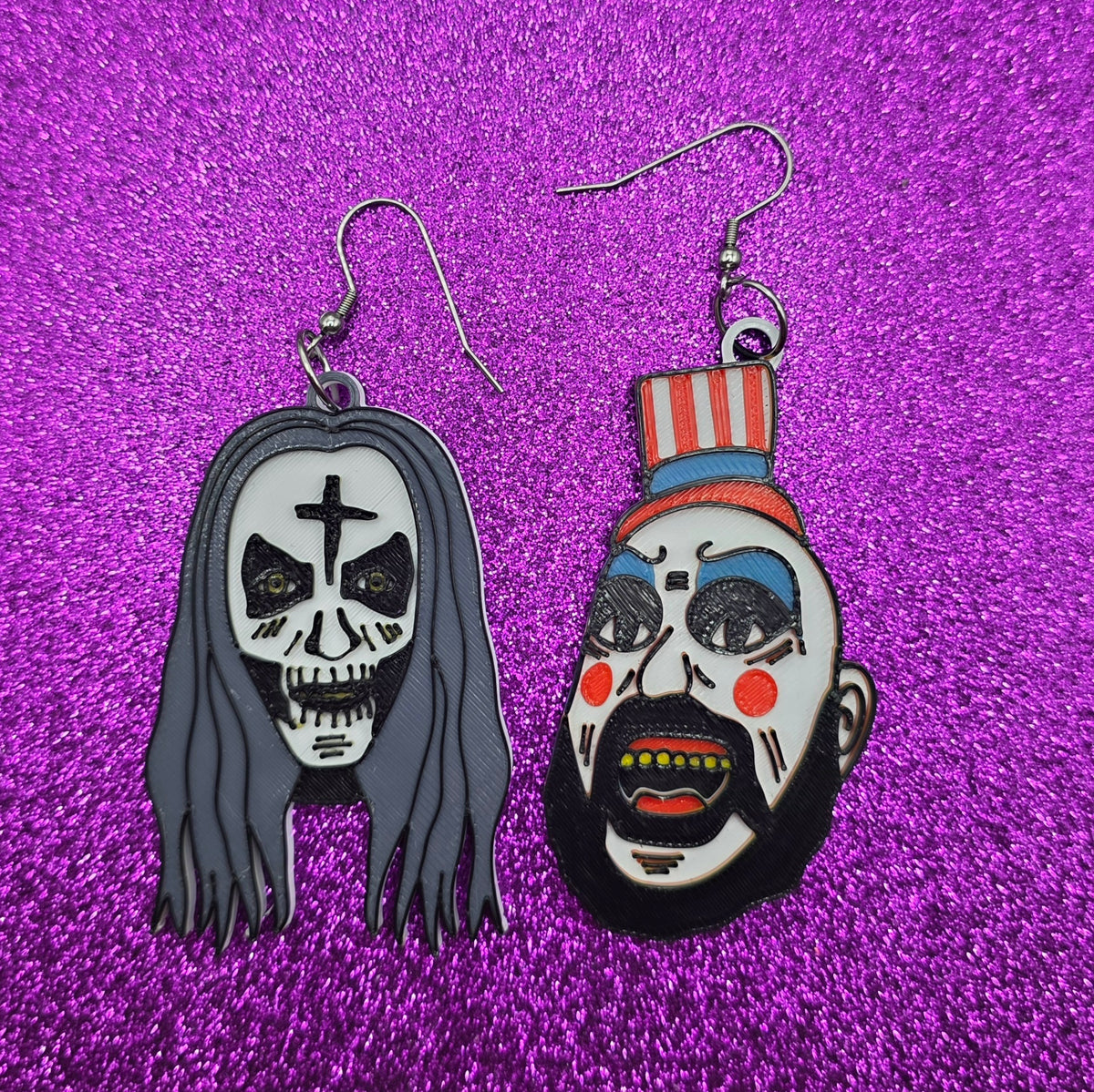 Otis Horror Movie Statement Earrings 3D Printed