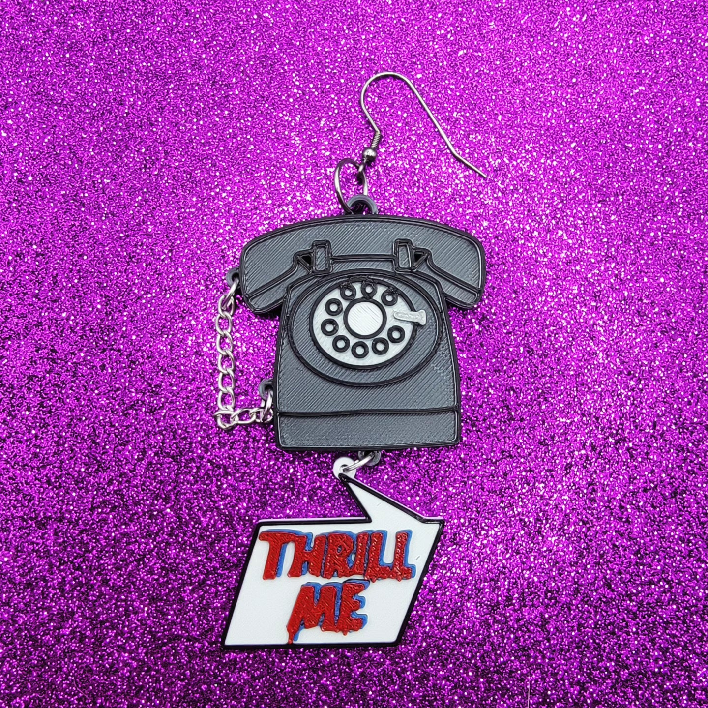 Thrill Me Statement Earrings 3D Printed