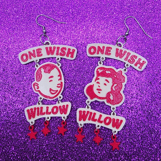 Wish Statement Earrings 3D Printed