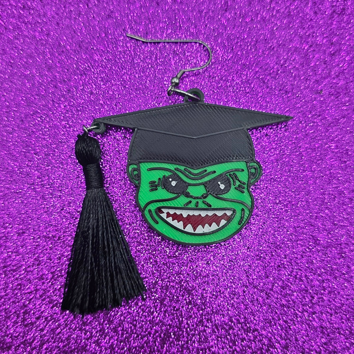 College Ghoulie Horror Movie Statement Earrings 3D Printed