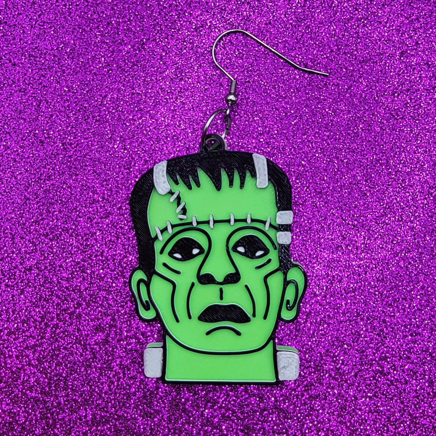 Frank Horror Movie Statement Earrings 3D Printed