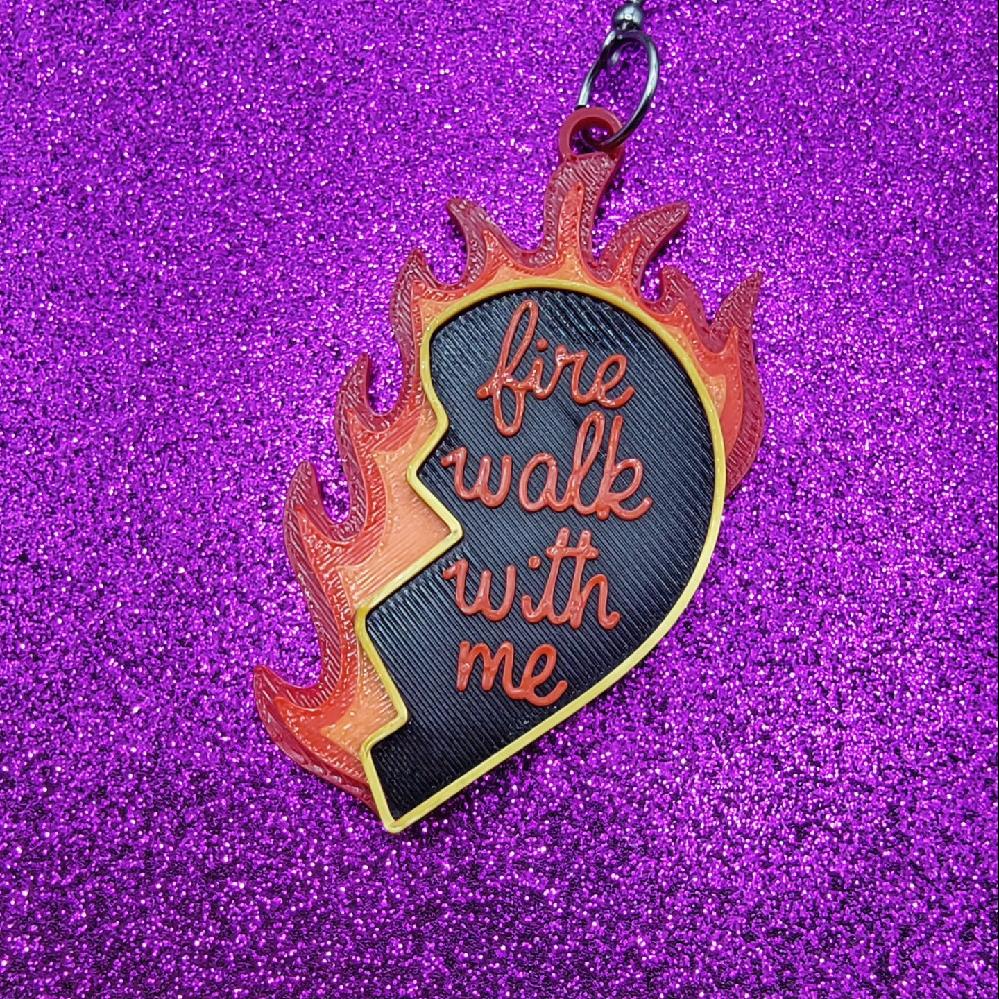 Fire Walk With Me 3D Printed Statement Earrings