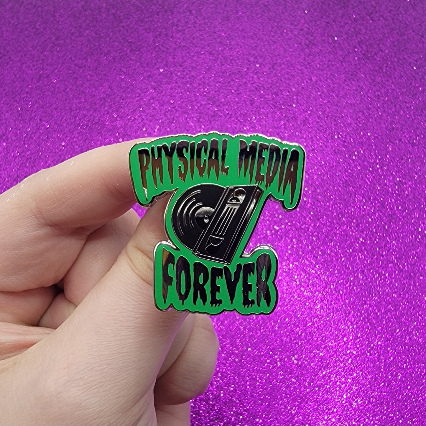 Physical Media Forever Enamel Pin