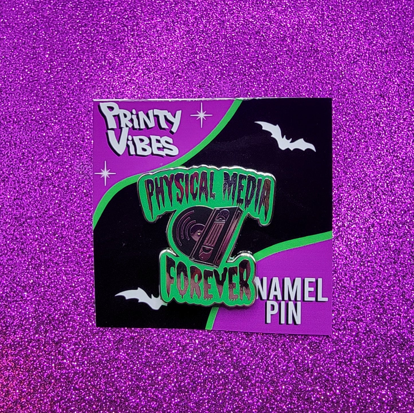 Physical Media Forever Enamel Pin