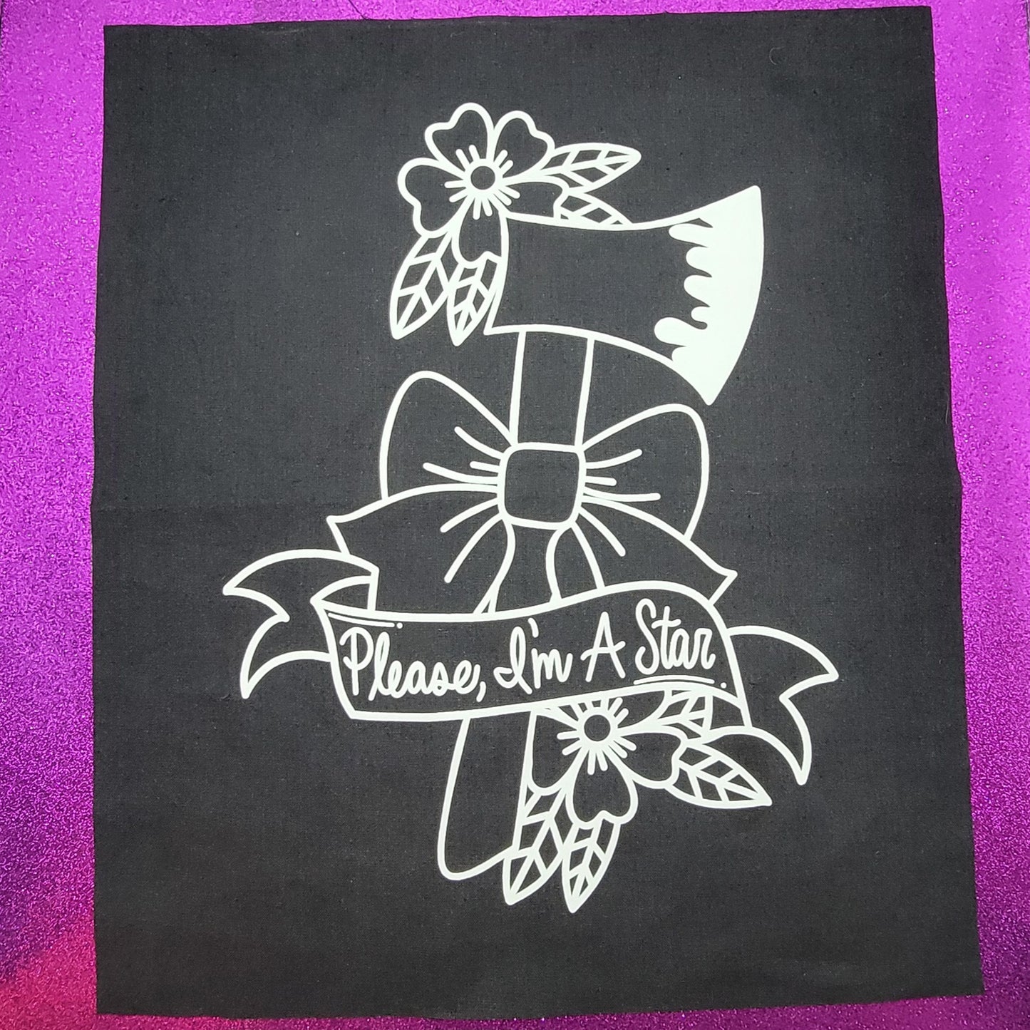 Please I'm A Star Pearl Axe Canvas Back Patch
