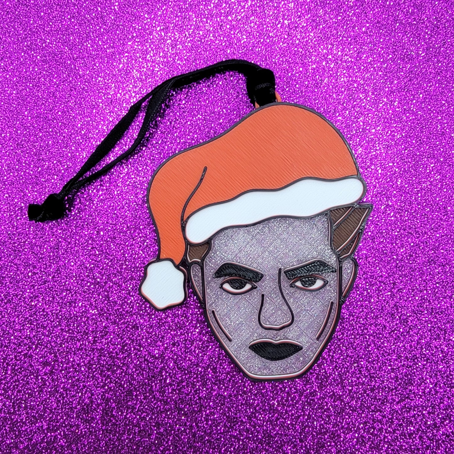 Santa Edward 3D Printed Christmas Ornament