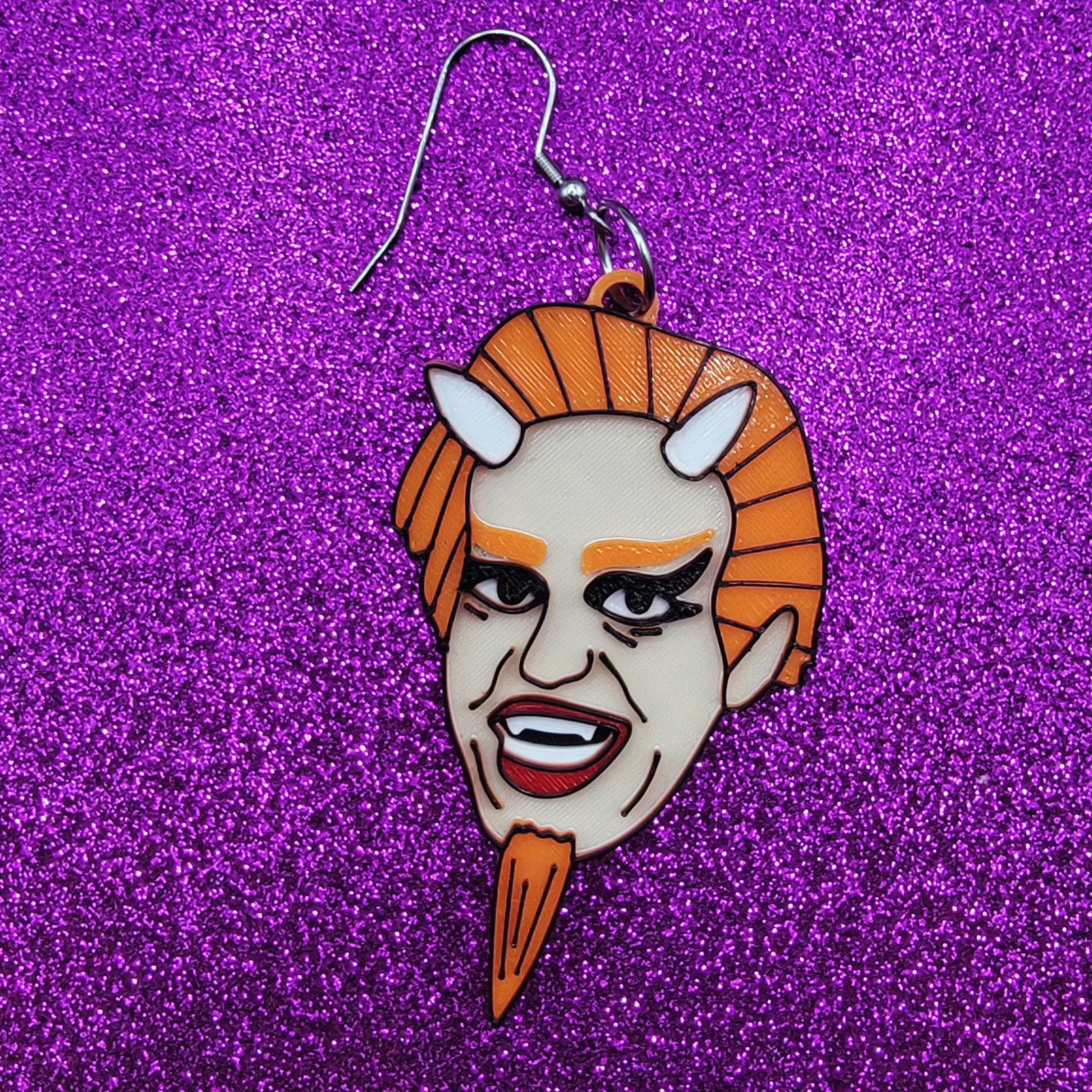 Forbidden Statement Earrings 3D Printed