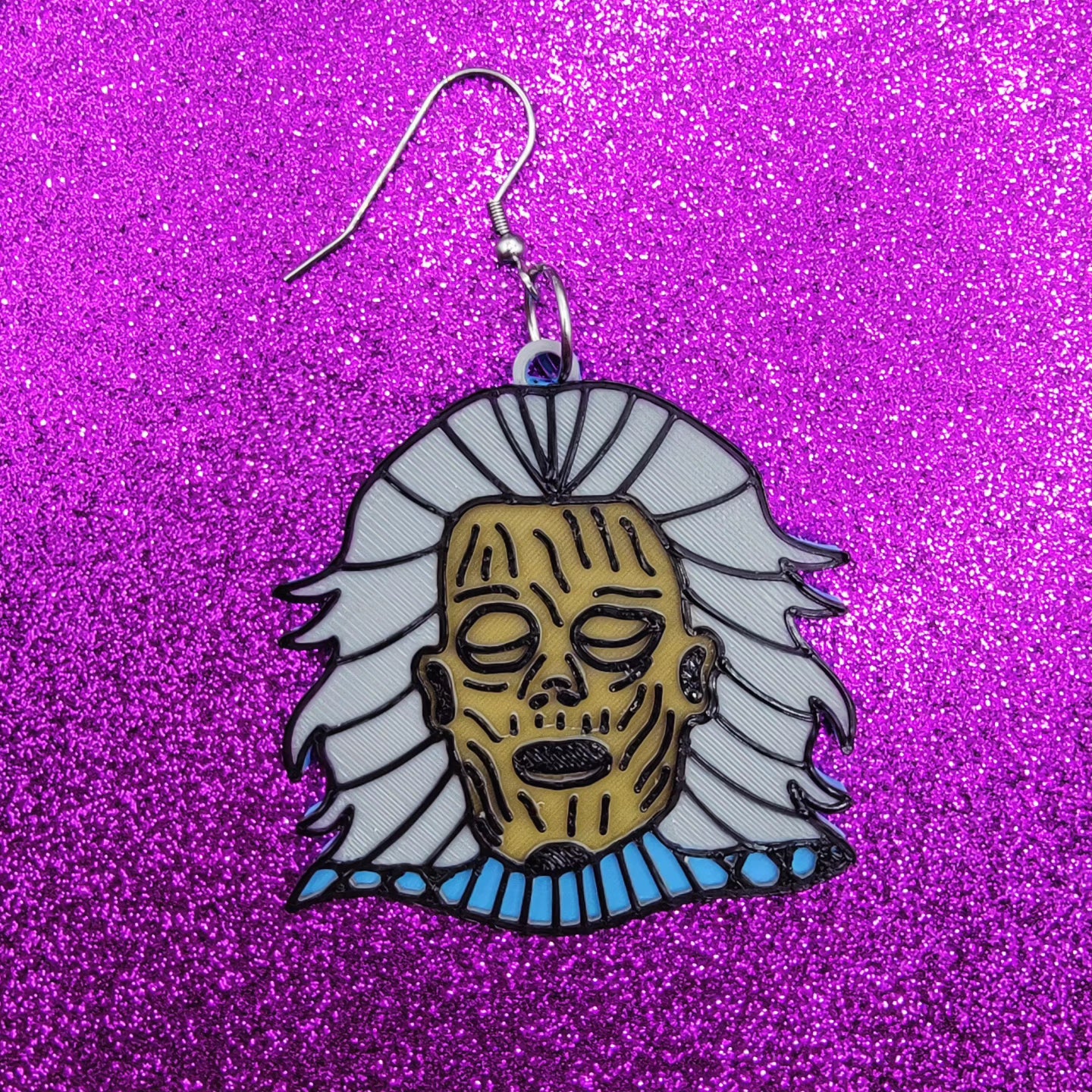 Pamela Shrine Horror Movie Statement Earrings 3D Printed