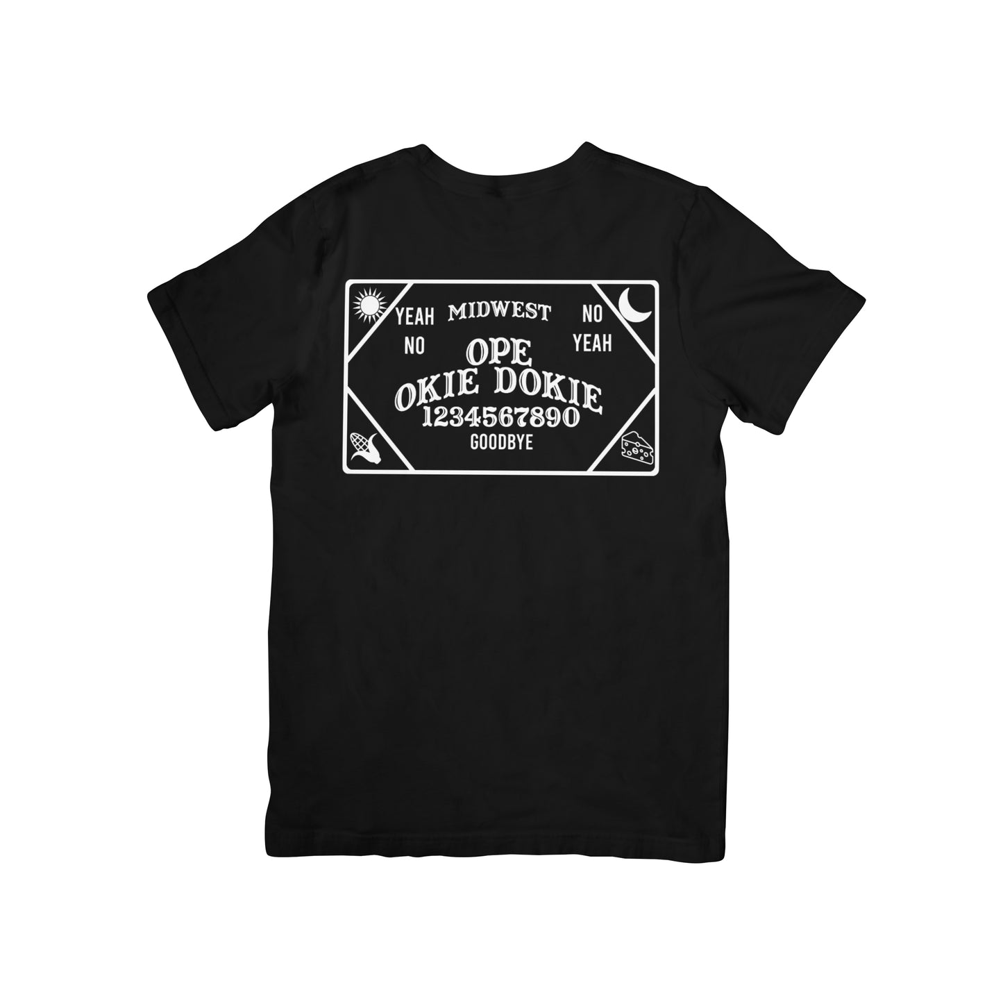 Midwest Ouija Spirit Board Black T-Shirt Horror Goth Spooky
