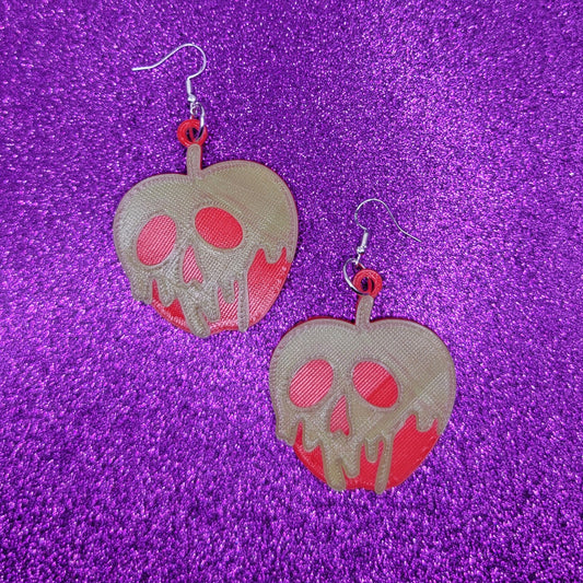 Poisonous Statement Earrings 3D Printed
