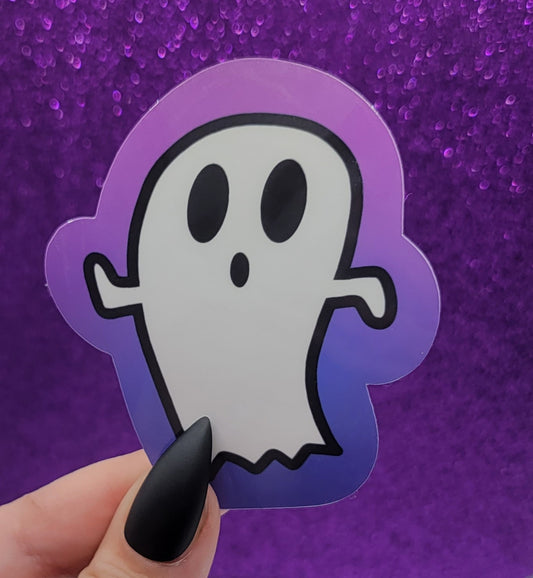 Cute Ghost Halloween Sticker 2"x3"