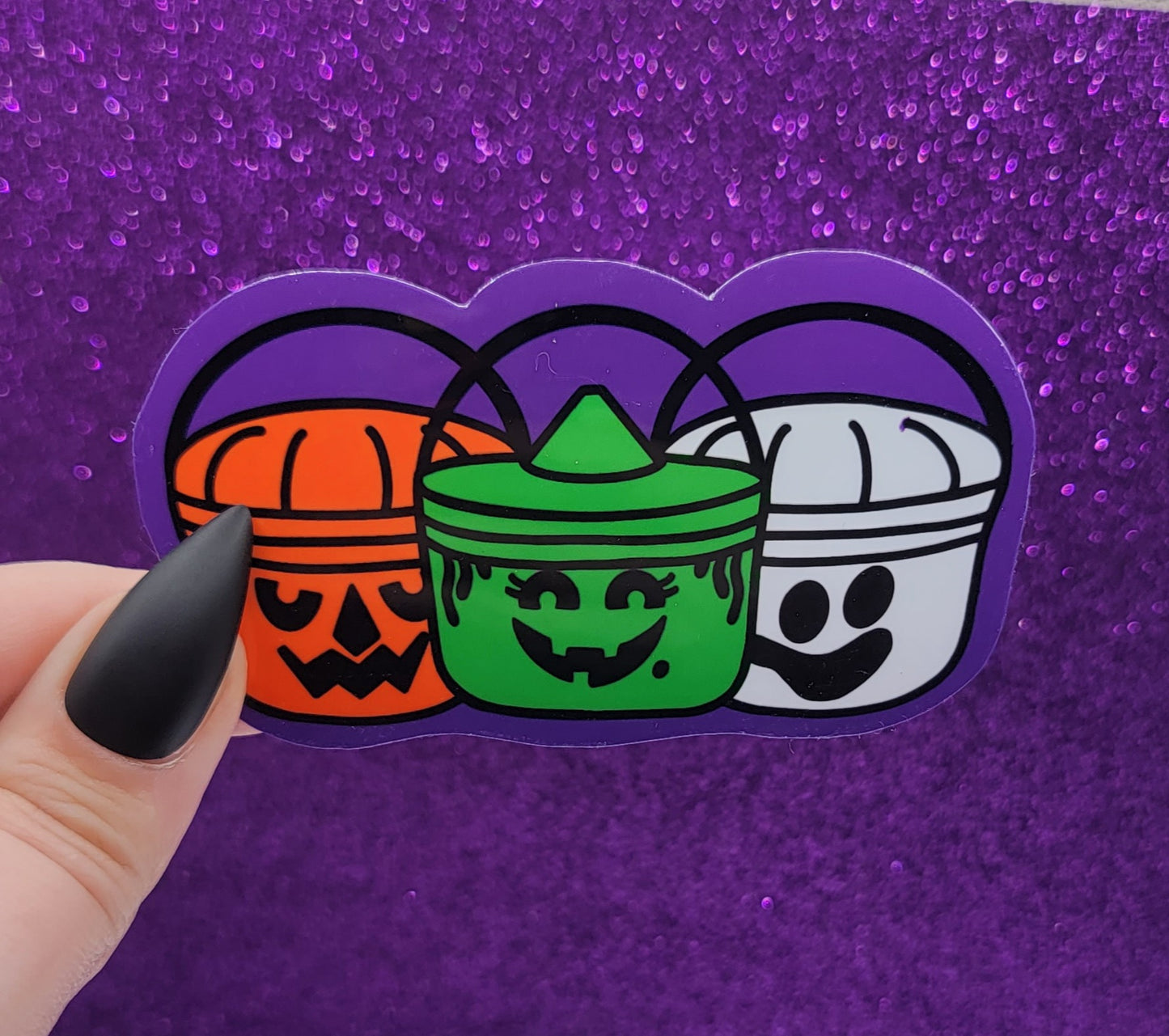 Halloween Buckets Sticker 2"x3"
