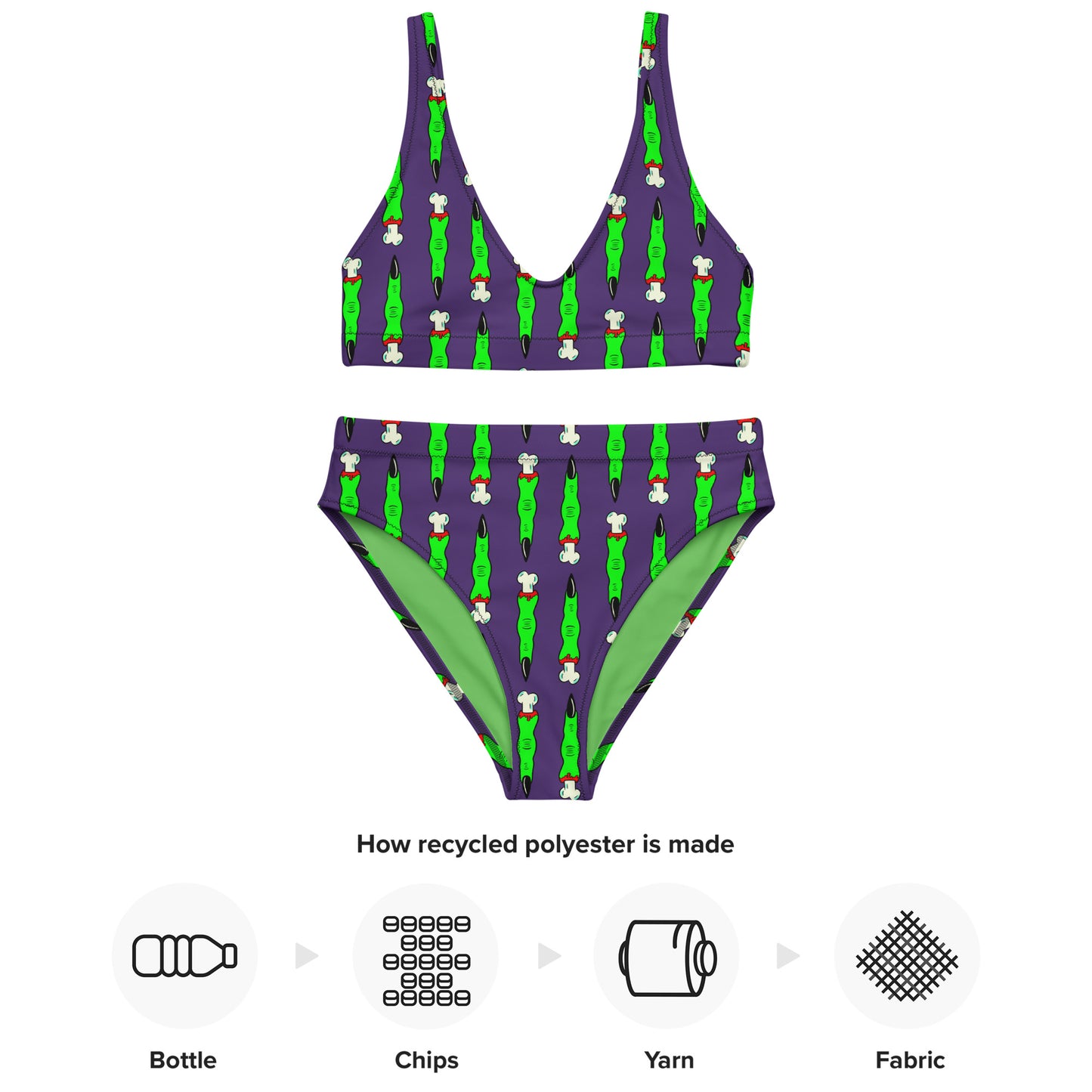 Witch Finger high-waisted bikini bottom