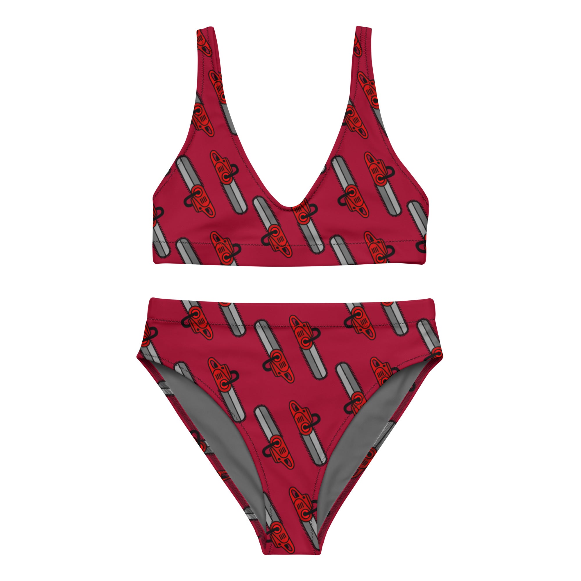 Chainsaw High-Waisted Bikini – Printy Vibes