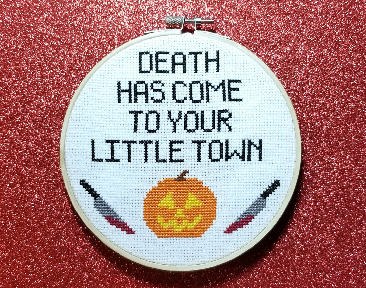 Death Has Come To Your Little Town Cross Stitch - PDF Pattern
