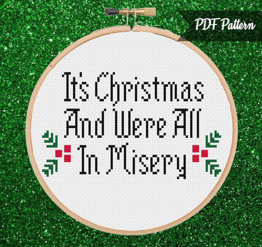 Christmas Misery Cross Stitch PDF Pattern - Instant Download