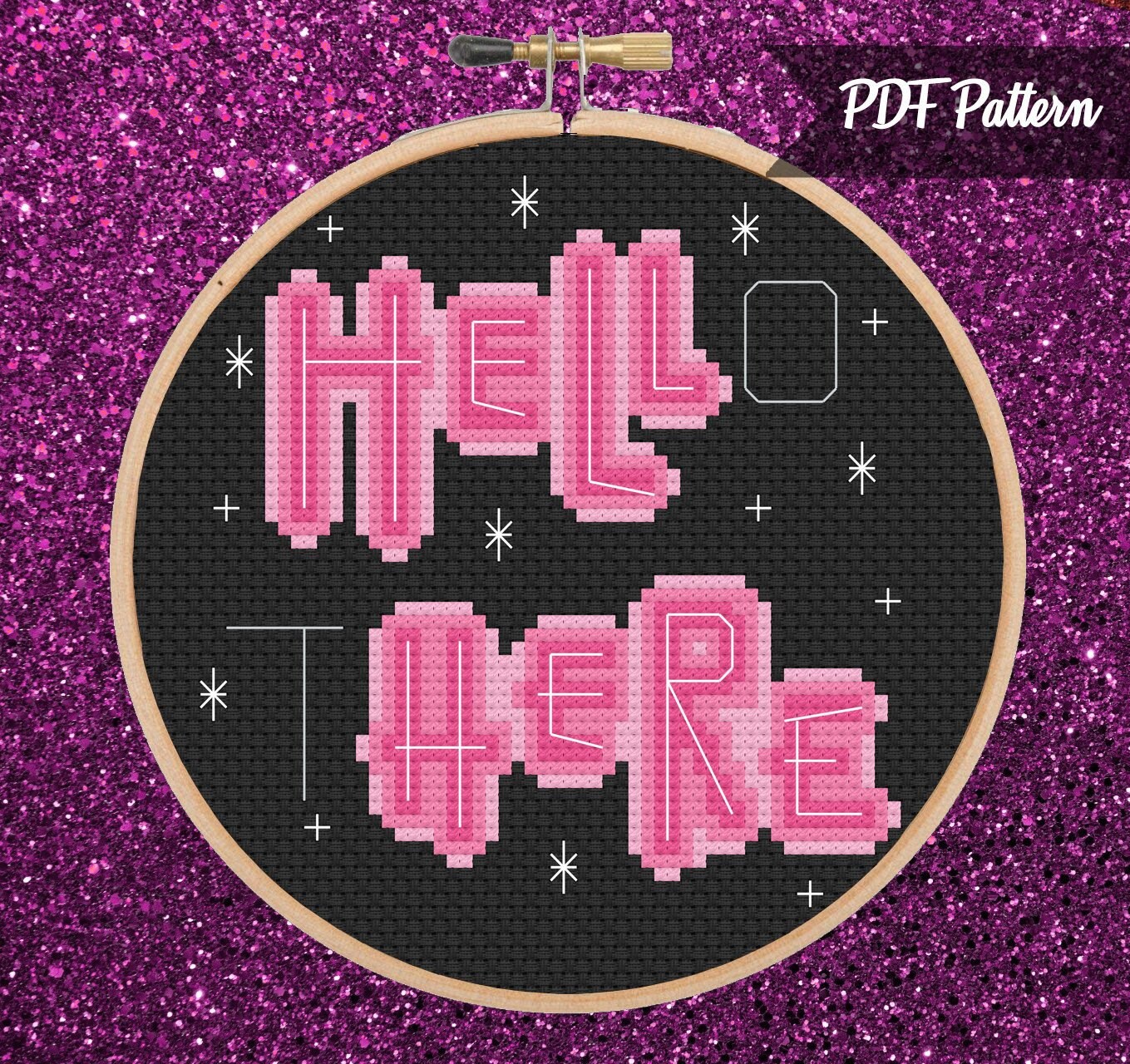 Hello There Cross Stitch PDF Pattern - Instant Download