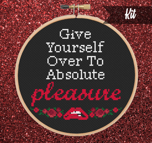 Give Yourself Over To Absolute Pleasure Cross Stitch Kit