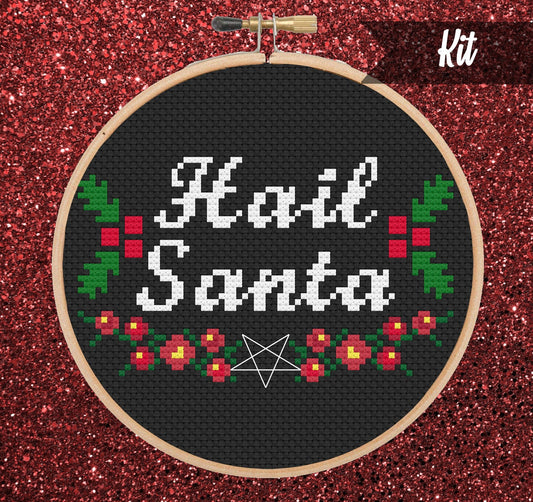 Hail Santa Christmas Cross Stitch Kit