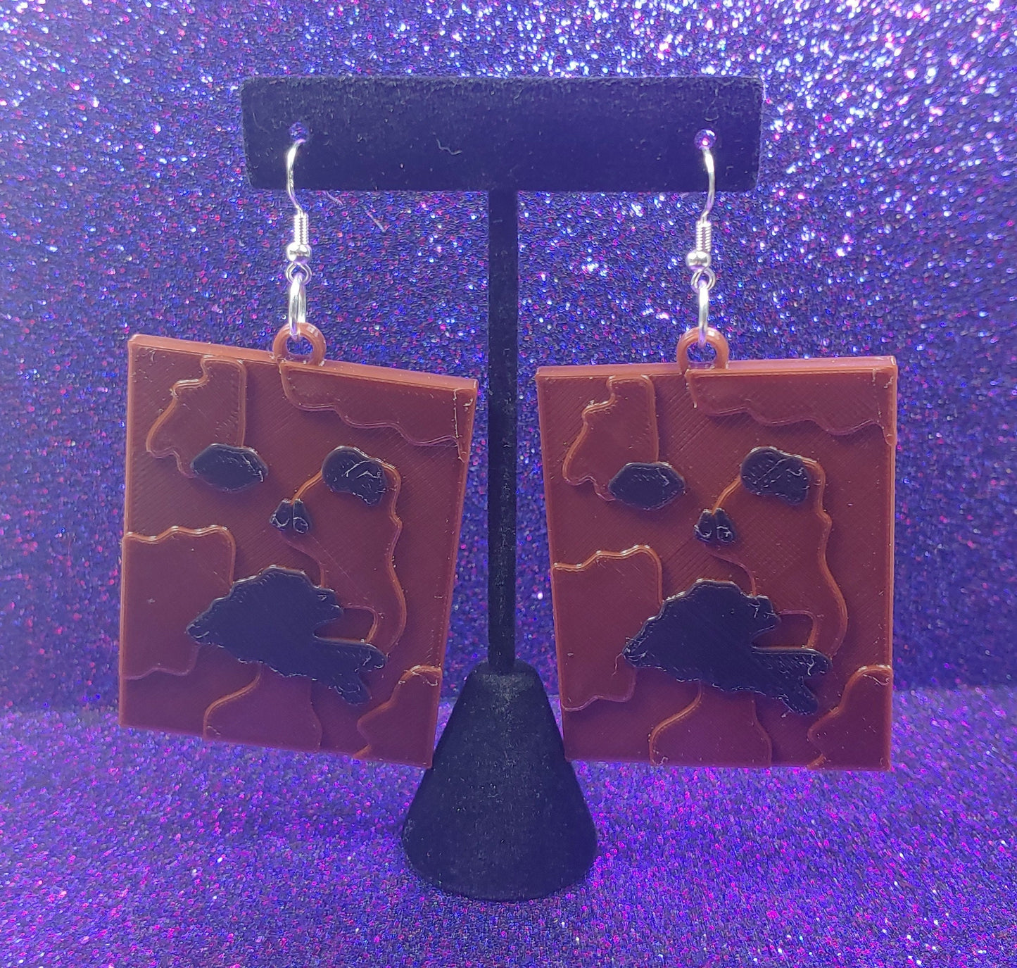 Book Of The Dead Horror Movie Statement Earrings 3D Printed