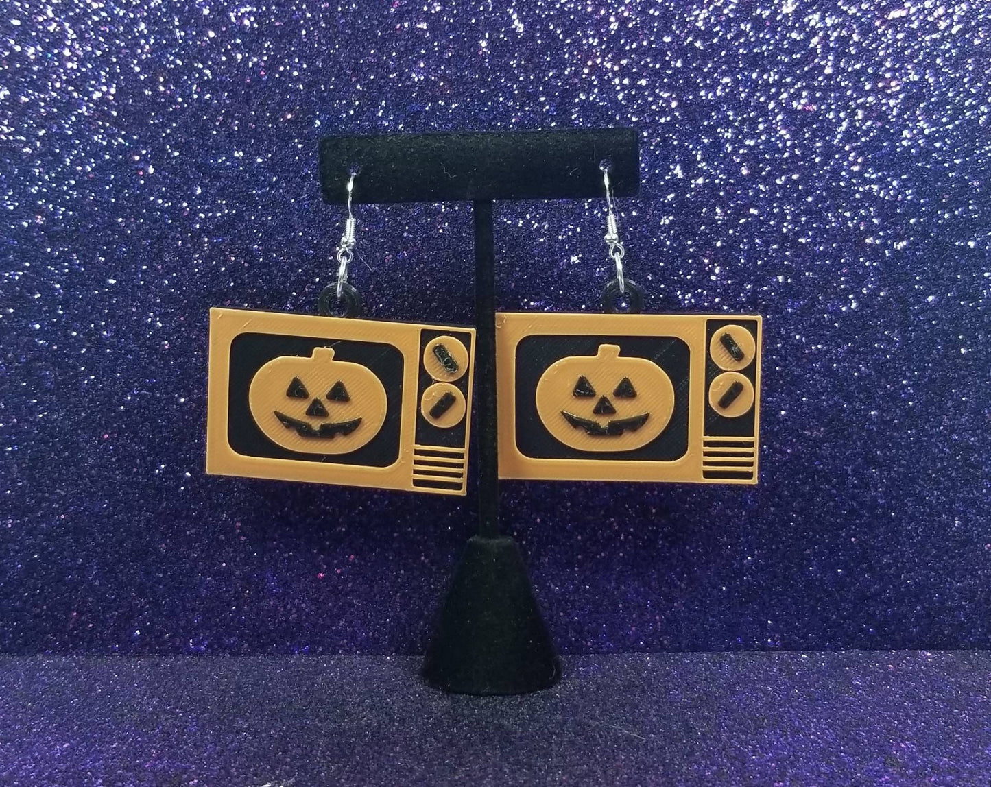 Halloween Giveaway TV Horror Movie Statement Earrings 3D Printed