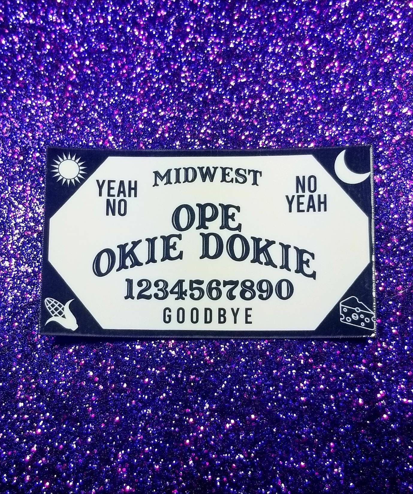 Midwest Ouija Board Sticker 2"x3.5" Funny Midwestern