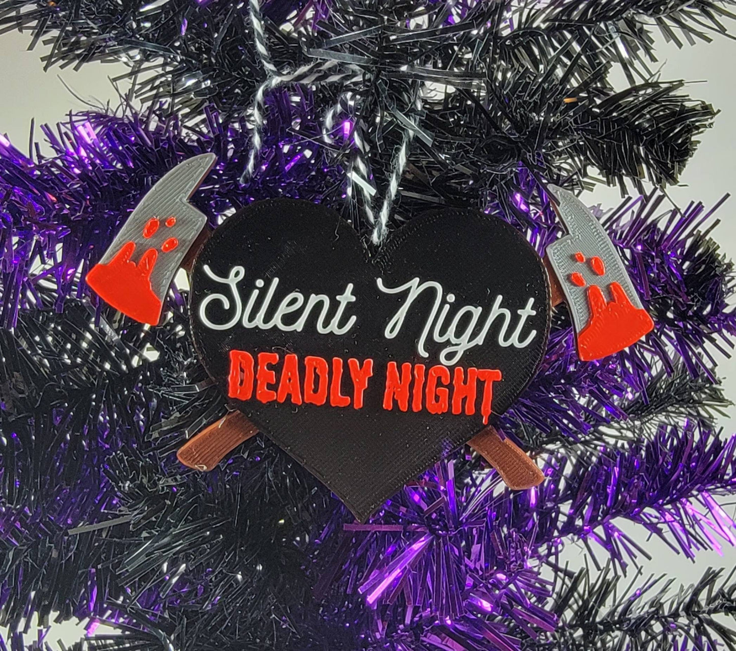 Silent Night Deadly Night 3D Printed Spooky Christmas Ornament