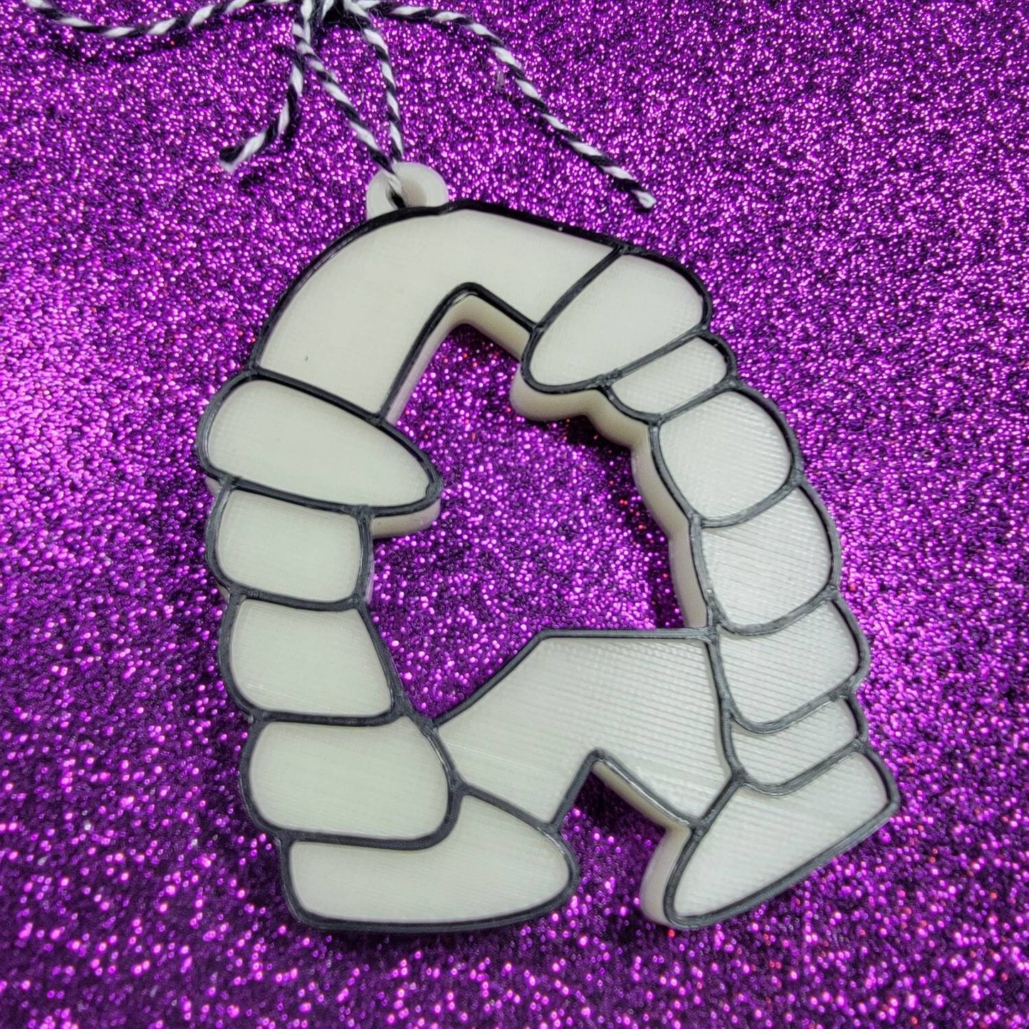 Vampire Teeth Glow In The Dark 3D Printed Spooky Christmas Ornament