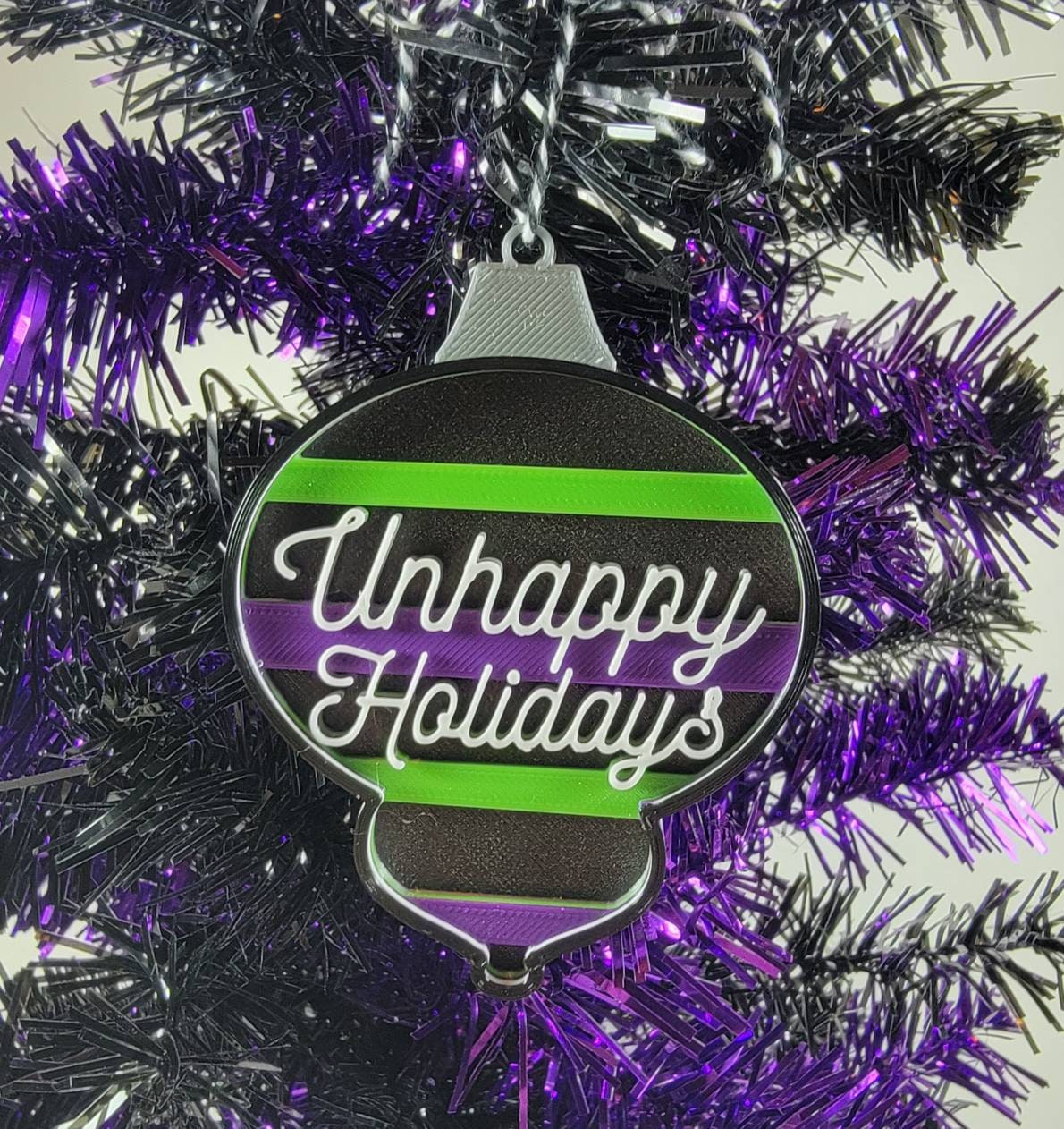 Unhappy Holidays 3D Printed Spooky Christmas Ornament