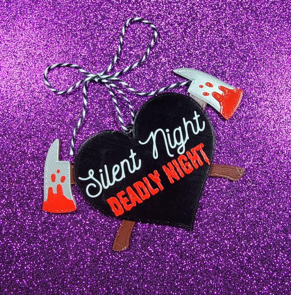 Silent Night Deadly Night 3D Printed Spooky Christmas Ornament