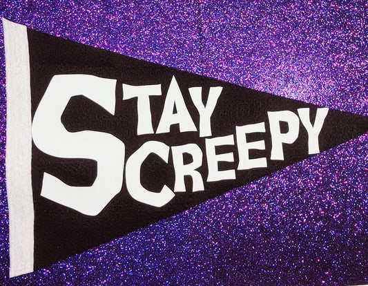 Stay Creepy Halloween 10X15 Felt Pennant Banner Flag