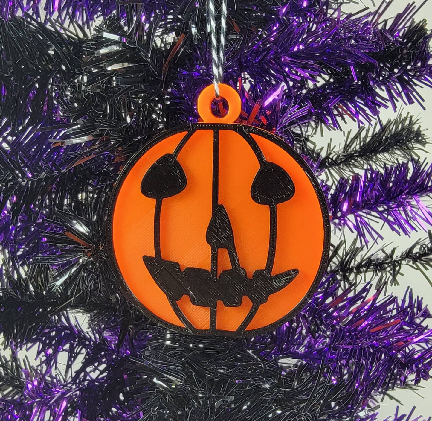 Halloween Pumpkin 3D Printed Spooky Christmas Ornament