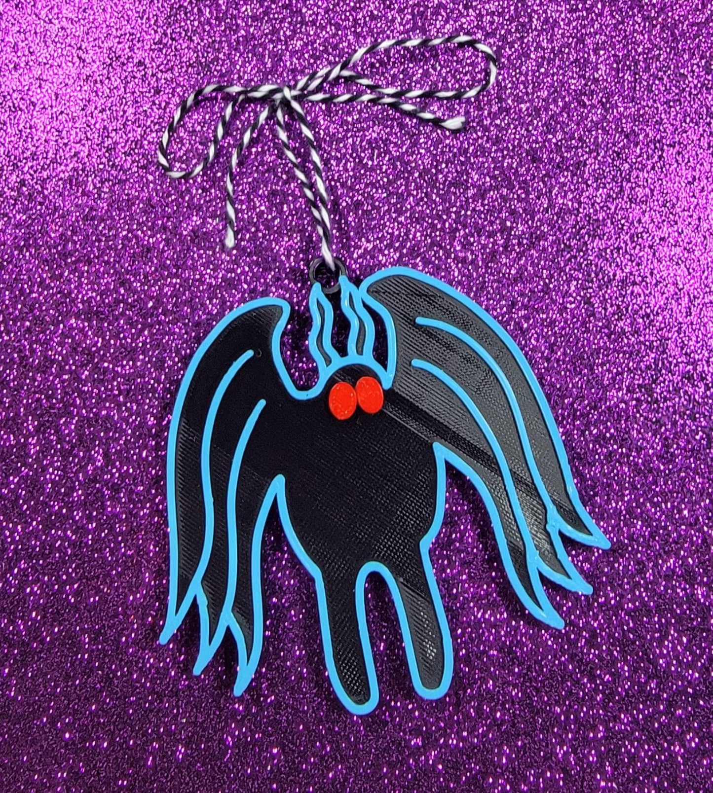Mothman 3D Printed Cryptid Spooky Christmas Ornament