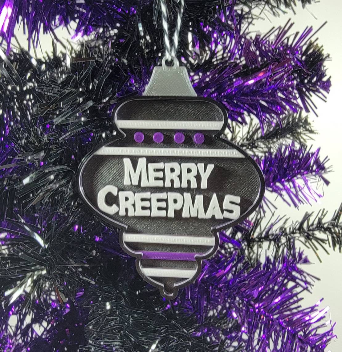 Merry Creepmas 3D Printed Spooky Christmas Ornament