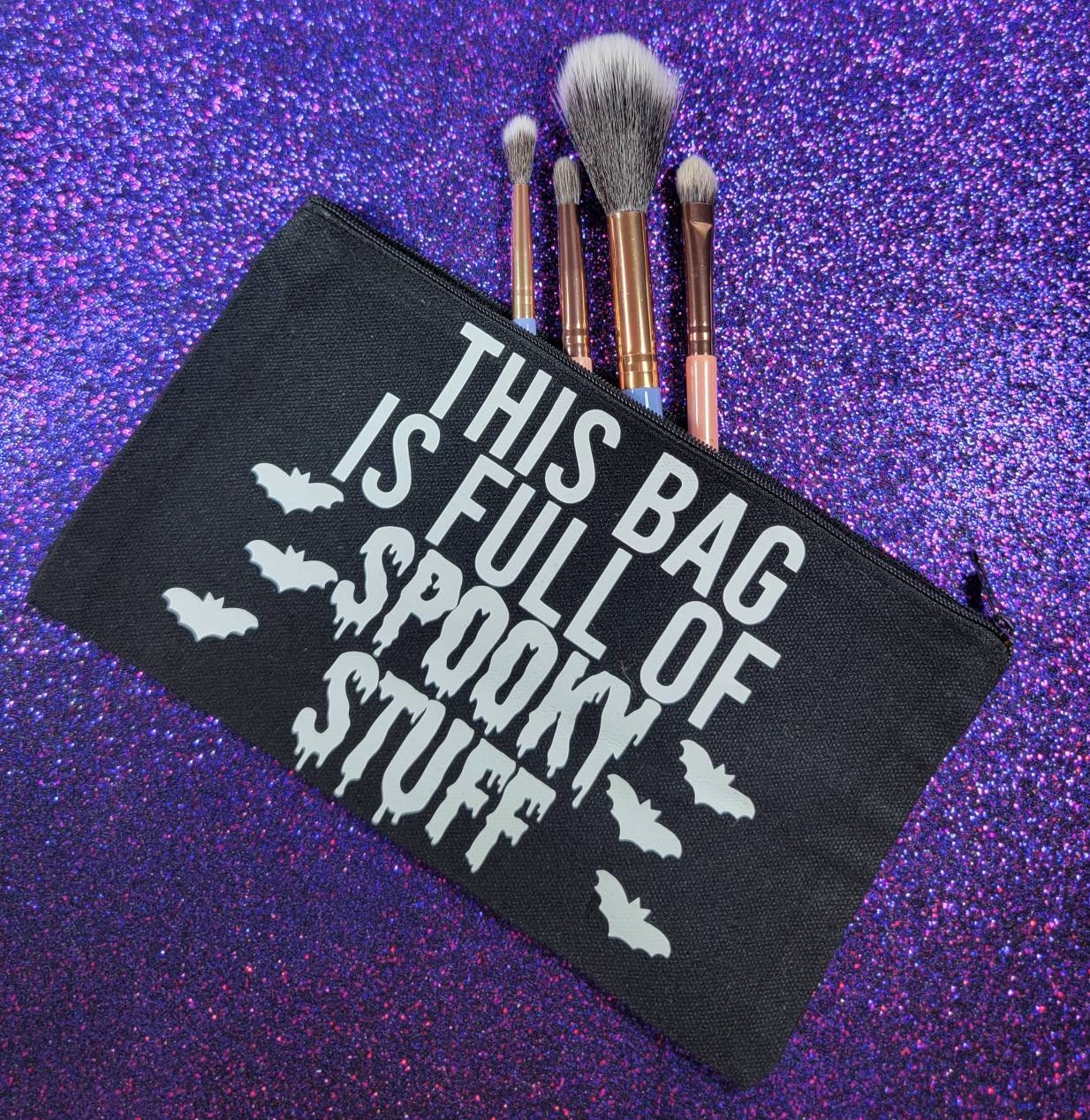 Spooky Stuff Zippered Pouch, Makeup Bag, Pencil Case 4.8"x8.4"