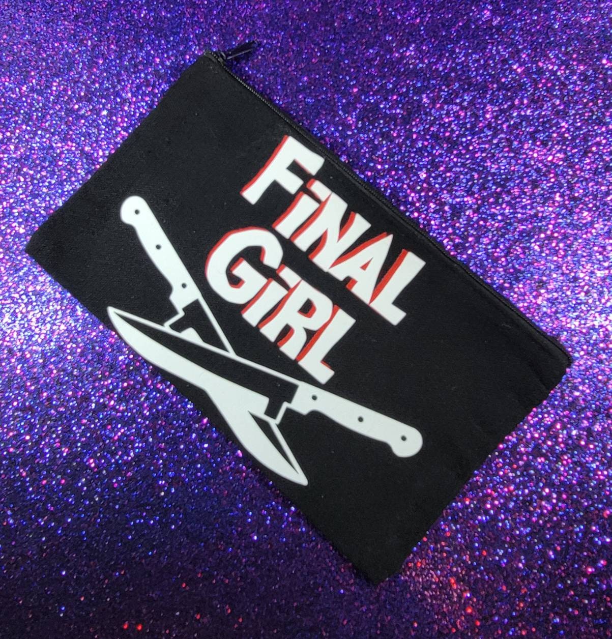 Final Girl Zippered Pouch, Makeup Bag, Pencil Case 4.8"x8.4"