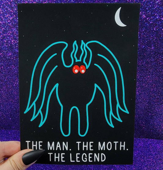 Mothman The Man The Moth The Legend Art Print 5"x7"