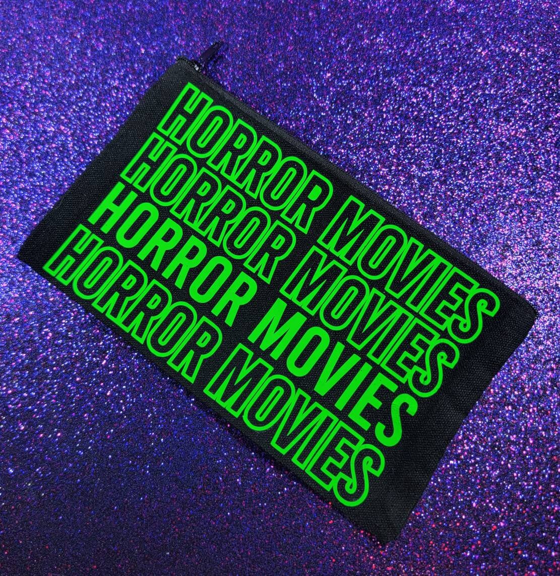 Horror Movies Zippered Pouch, Makeup Bag, Pencil Case 4.8"x8.4"