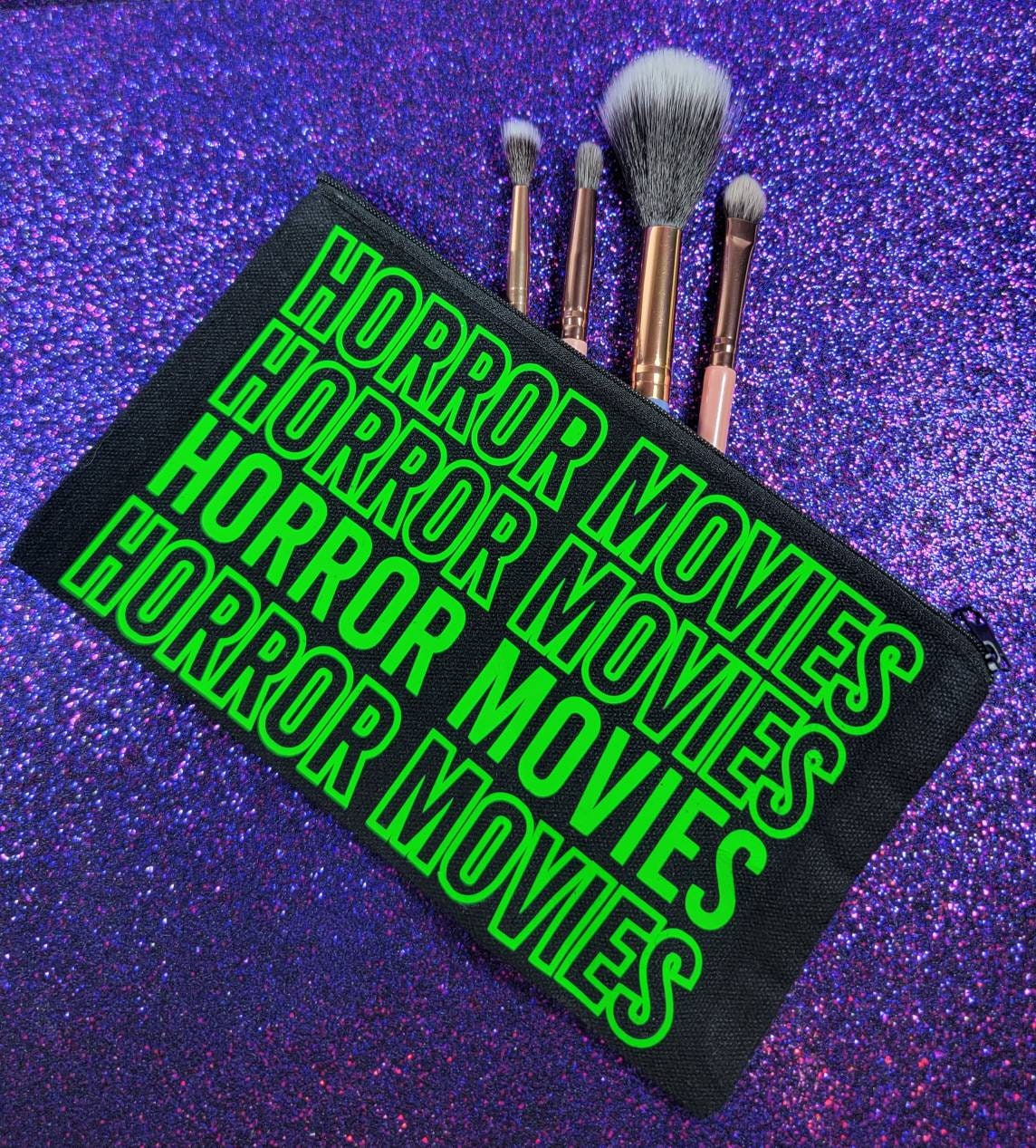 Horror Movies Zippered Pouch, Makeup Bag, Pencil Case 4.8"x8.4"