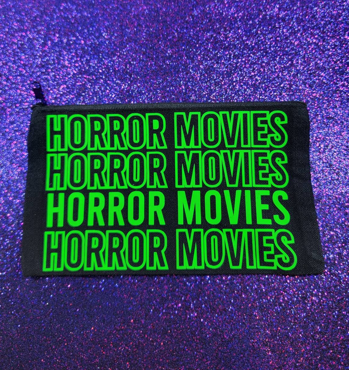 Horror Movies Zippered Pouch, Makeup Bag, Pencil Case 4.8"x8.4"