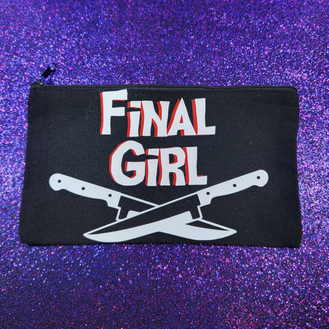 Final Girl Zippered Pouch, Makeup Bag, Pencil Case 4.8"x8.4"